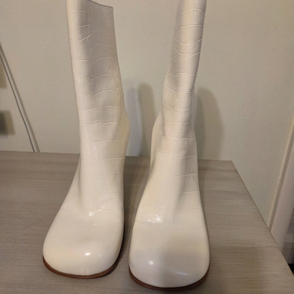 Bottega mock crocs boots.